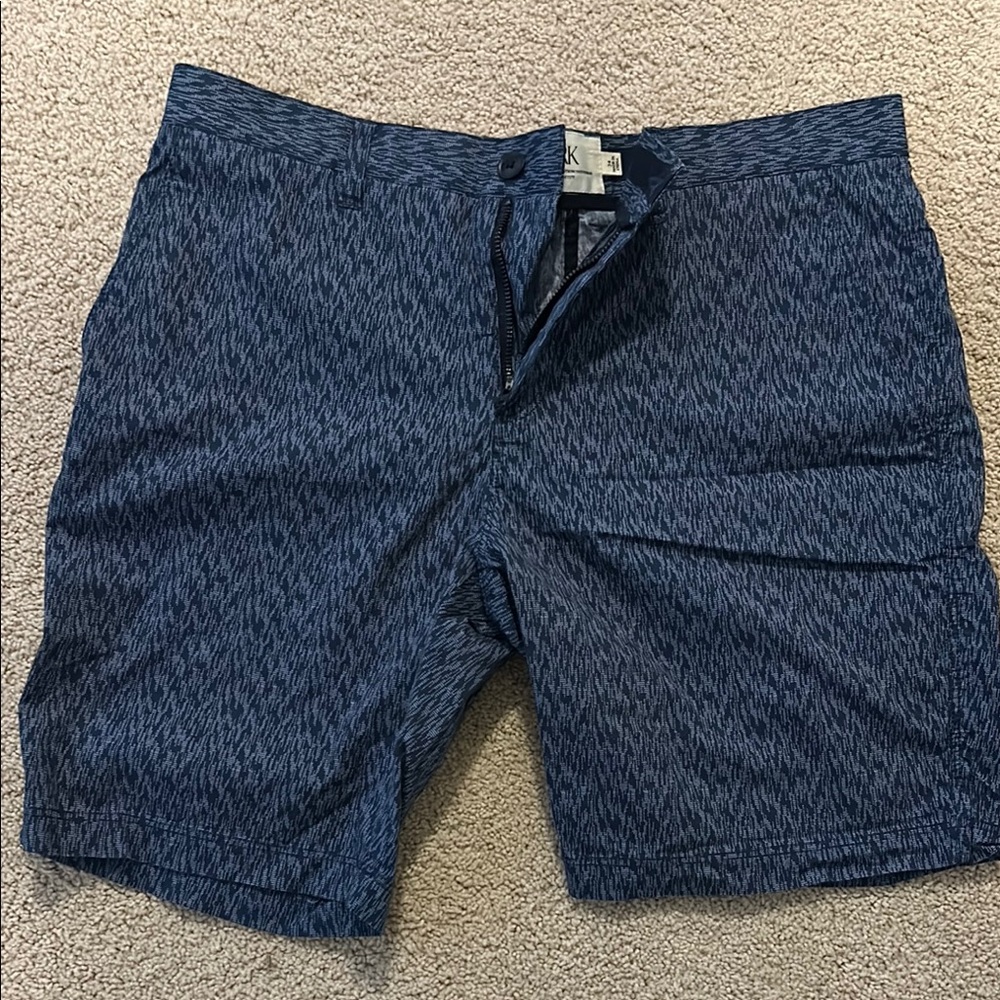 Blue Patterned Shorts